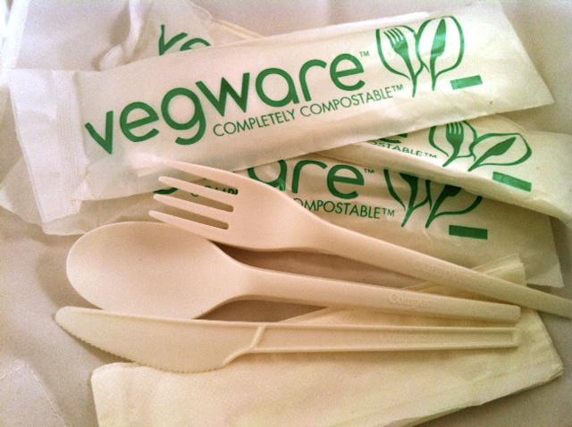Vegware completely compostable cutlery